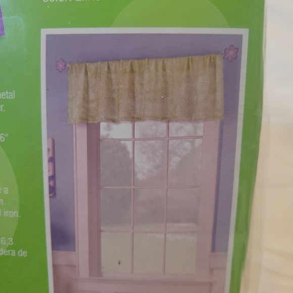 Lime green valance New window treatment decor fringe fuzzy - Picture 5 of 8